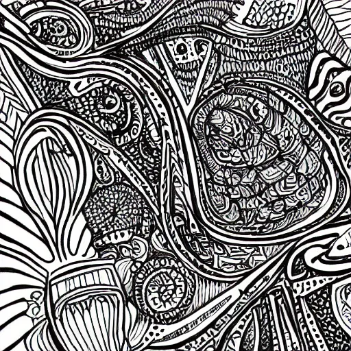 Prompt: doodles in the margin, line art, detailed, intricate, 4 k, illustration
