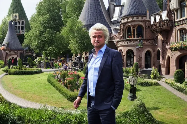 Prompt: geert wilders at the efteling