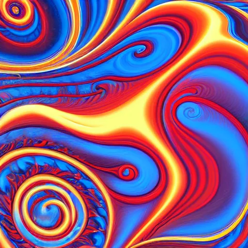 Prompt: perceptual full ramp gradient, fractal, swirling, marbling, turbulence, artstation