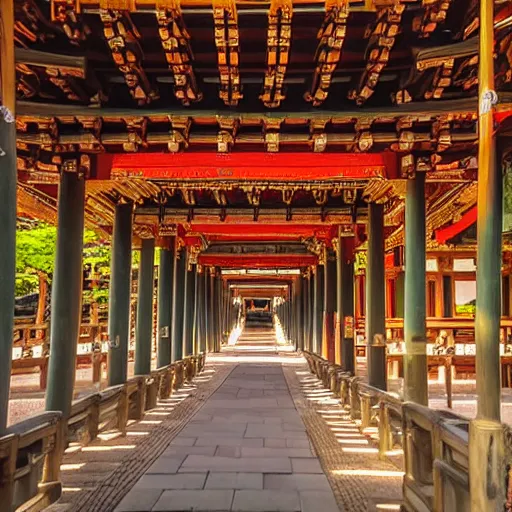 Image similar to todaiji japanese buddhist temple in nara, japan by anato finnstark, by alena aenami, by john harris, by ross tran, by wlop, by andreas rocha