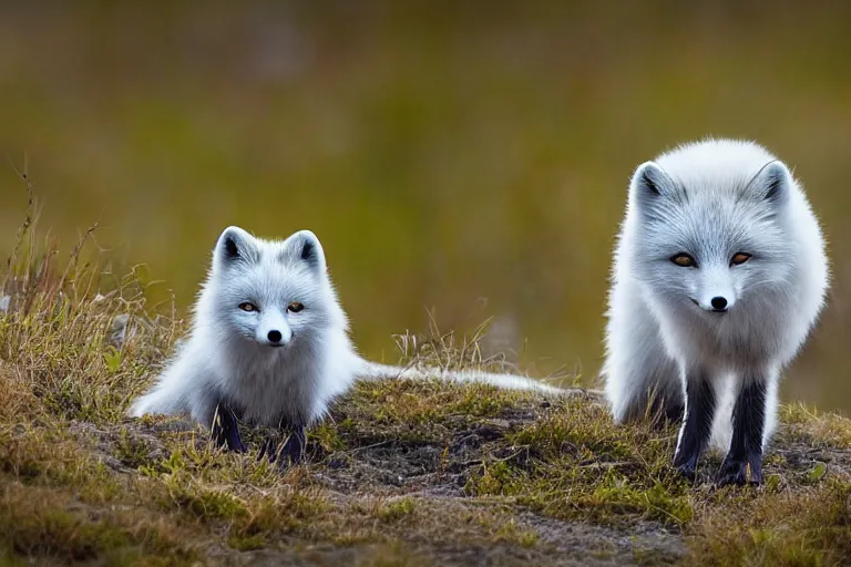 Image similar to beautiful arctic fox, XF IQ4, 150MP, 50mm, f/1.4, ISO 200, 1/160s, natural light, Adobe Photoshop, Adobe Lightroom, DxO Photolab, Corel PaintShop Pro, symmetrical balance, depth layering, polarizing filter, Sense of Depth, AI enhanced