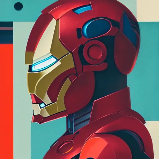 Prompt: Iron Man profile picture by Sachin Teng, asymmetrical, Organic Painting , Matte Painting, geometric shapes, hard edges, graffiti, street art:2 by Sachin Teng:4