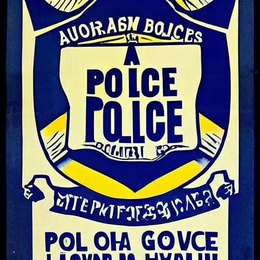 Image similar to a poster that says police