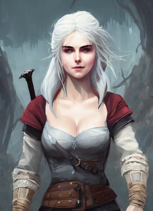 Prompt: character concept art of ciri from the witcher | | cute - fine - face, pretty face, realistic shaded perfect face, fine details by stanley artgerm lau, wlop, rossdraws, james jean, anime style, andrei riabovitchev, marc simonetti, and sakimichan, tranding on artstation