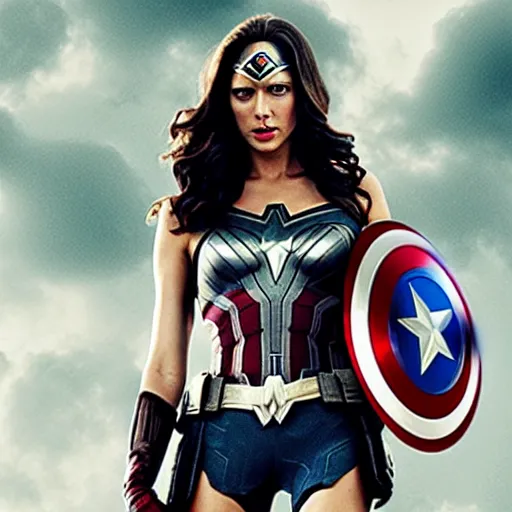 Image similar to gal gadot as captain america