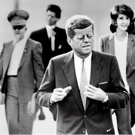 Prompt: the bits of John F Kennedy put back together again