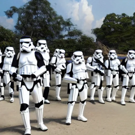 Image similar to storm troopers on holiday in thailand