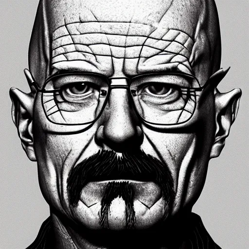 Image similar to pizza made of walter white, unreal, render, splash, award winning photograph