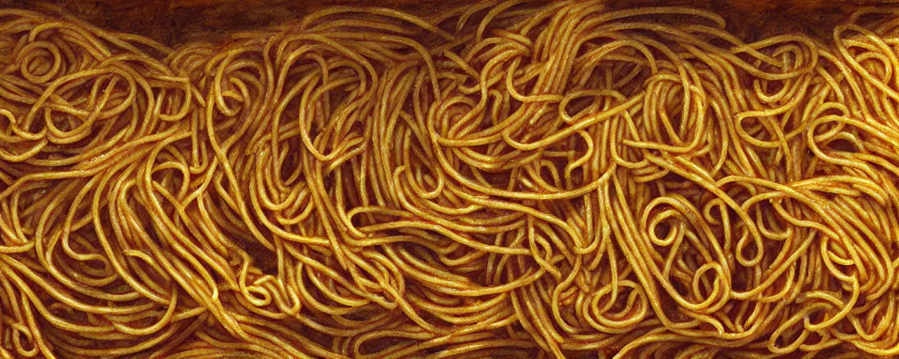 Prompt: ancient pitcographs of spaghetti at lascaux, cave, fine detail,
