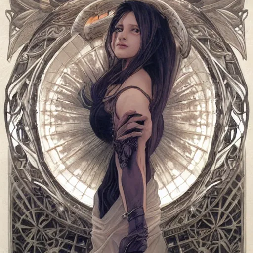 Prompt: amazing lifelike award winning pencil illustration of sorceress edea from final fantasy 8 ff 8 trending on art station artgerm greg rutkowski alphonse mucha cinematic