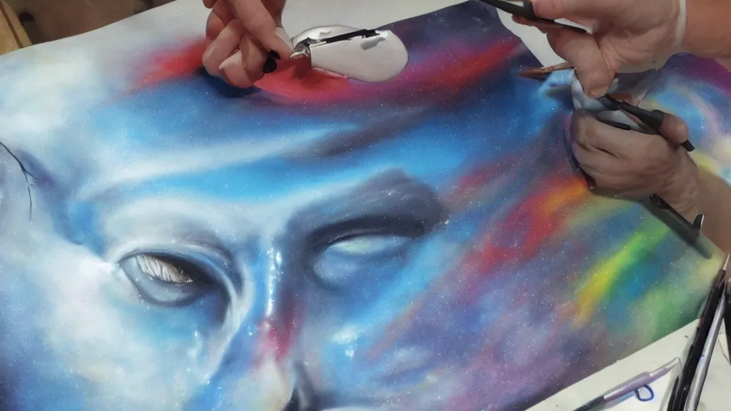 Image similar to airbrush art baffled prospect nightmare