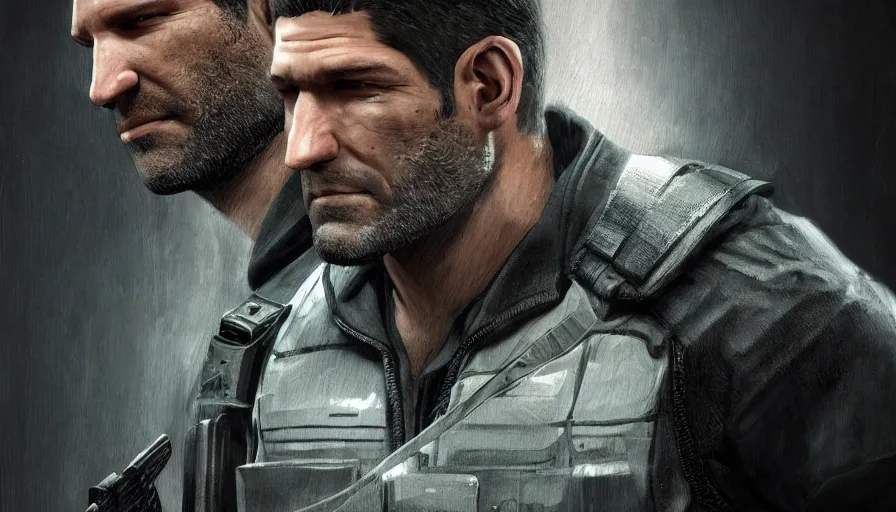 Image similar to jon bernthal is sam fisher from splinter cell, hyperdetailed, artstation, cgsociety, 8 k