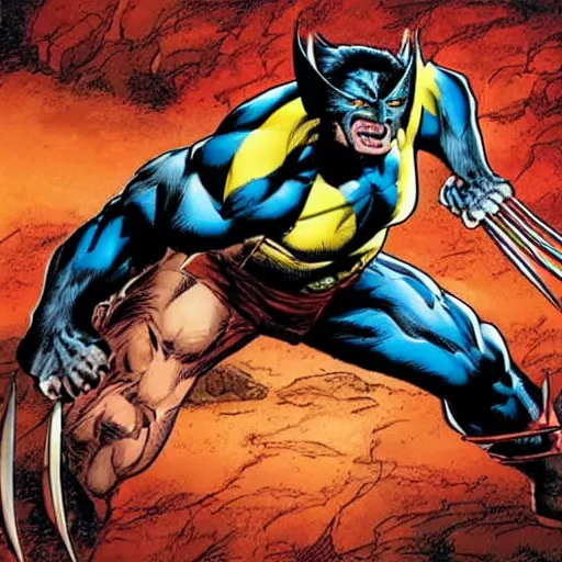 Image similar to Wolverine in the style of Jim Lee