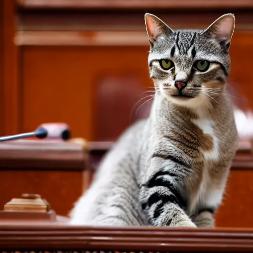 Prompt: cat sitting on chair in lok sabha among the politicians, ani, sony a 7 r