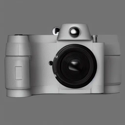 Image similar to a darth veder mirrorless camera, 3 d render