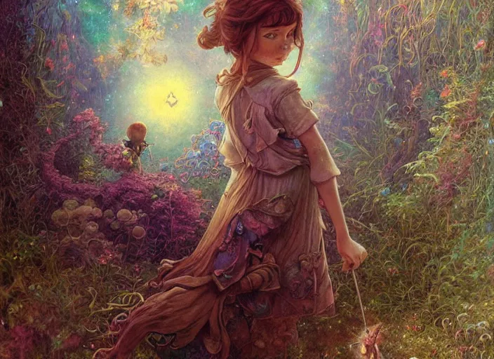 Image similar to magical child, path traced, highly detailed, high quality, digital painting, by studio ghibli, lise deharme, alexander jansson, paul lehr, tim white, hans zatzka, george stubbs, louis wain, alphonse mucha