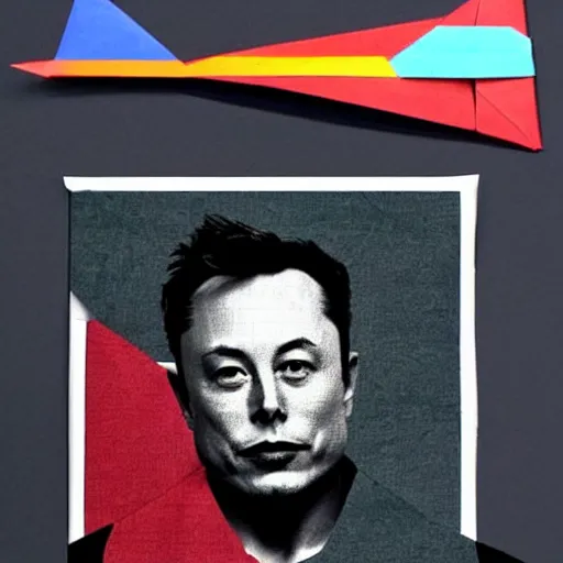 Image similar to origami elon musk