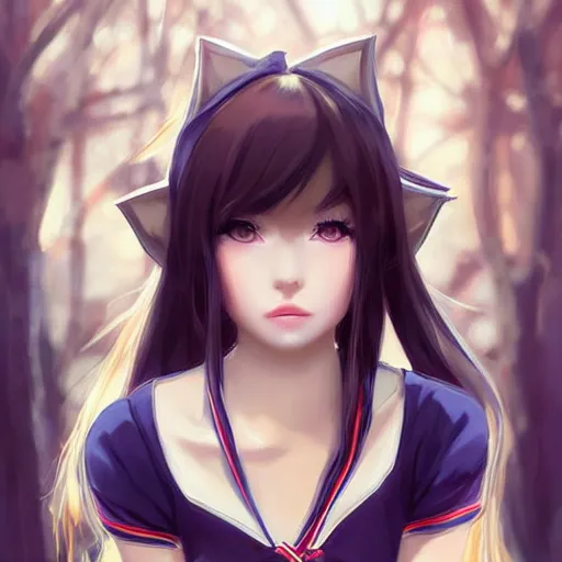 Prompt: portrait anime elven cheerleader girl, cute - fine - face, pretty face, realistic shaded perfect face, fine details. anime. realistic shaded lighting by ilya kuvshinov giuseppe dangelico pino and michael garmash and rob rey, iamag premiere, aaaa achievement collection, elegant, fabulous, eyes open in wonder