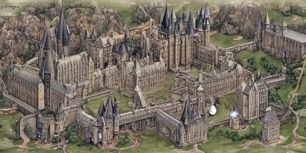 Prompt: Hogwarts as described in the Harry Potter books