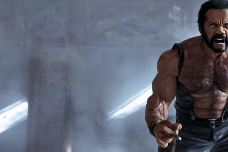 Prompt: film still of Jeffery Wright as wolverine in new X-men movie, 4k