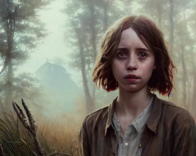 Prompt: highly detailed portrait of maya hawke, in the walking dead, stephen bliss, unreal engine, fantasy art by greg rutkowski, loish, rhads, ferdinand knab, makoto shinkai and lois van baarle, ilya kuvshinov, rossdraws, tom bagshaw, global illumination, radiant light, detailed and intricate environment