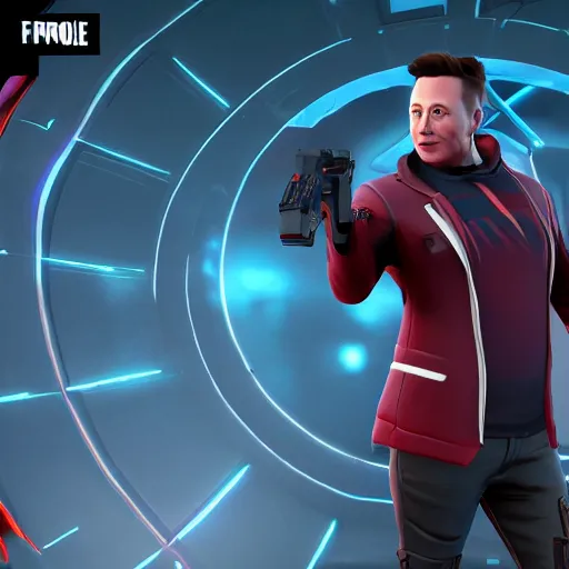 Elon Musk Fortnite Skin, Unreal Engine, 4k, | Stable Diffusion