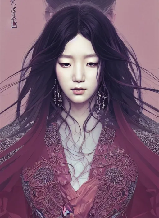 Prompt: Park Shin Hye as a super villain, luxurious, fantasy, intricate, elegant, highly detailed, digital painting, artstation, concept art, matte, sharp focus, illustration, art by WLOP and Hokusai, masterpiece, Refined, upscaled