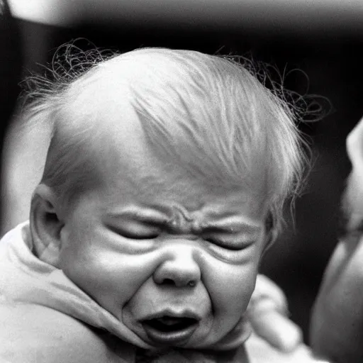 Image similar to donald trump as a crying baby