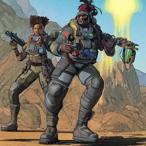 Prompt: wattson. Apex legends. Concept art by James Gurney and Mœbius.