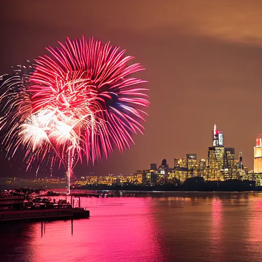 Image similar to Vérifié “Amazing fireworks, view from Ellis Island, 4th of July. Sony A7, f/2