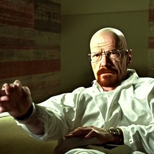 Image similar to A still of Walter White in Lost tv show