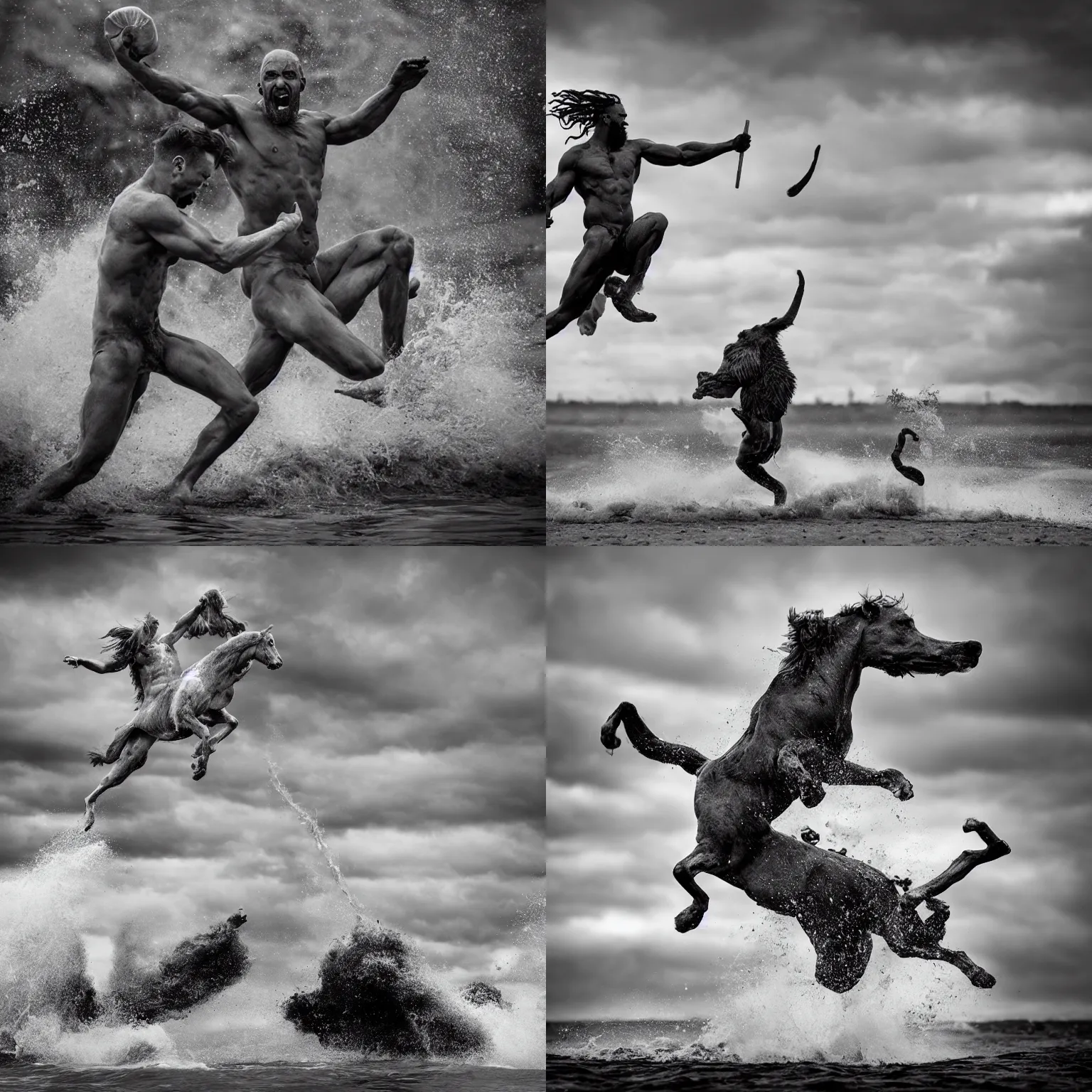 Prompt: Zeus throwing a thunderbolt action photography by David Yarrow