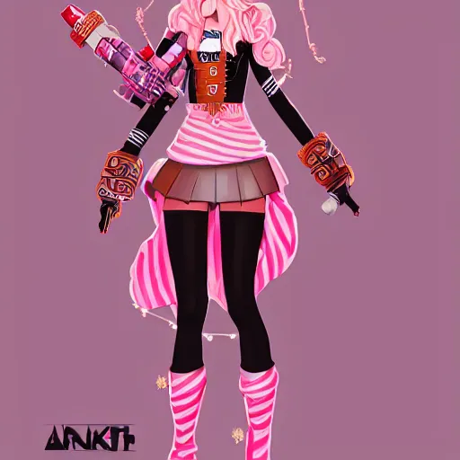 Image similar to candypunk character design, high quality, trending on artstation