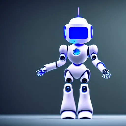 Image similar to a cute little robot. super realistic 8 k render of a dark hooded powerful elegant, cinematic composition