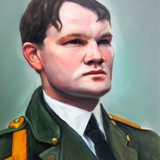 Image similar to portrait painting of Irish rebel Michael Collins, 4K detail