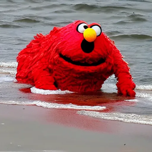 Maori jordskælv Infrarød cnn news footage of elmo being washed up on shore, tv | Stable Diffusion |  OpenArt