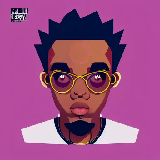 Prompt: 2 d character design, rapper, vector art, portrait, 4 k, 8 k