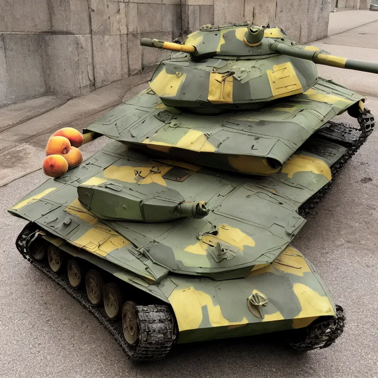 Image similar to panzer tank on peaches