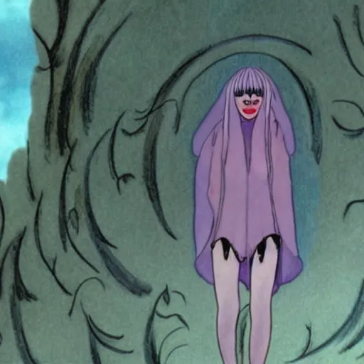 Image similar to still frame from Belladonna Of Sadness (1973)