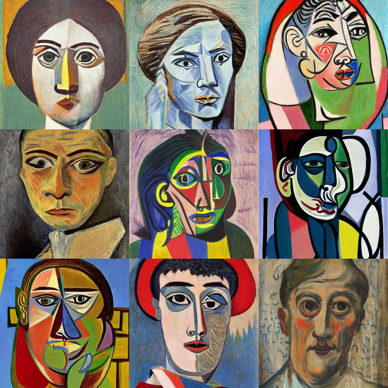 Prompt: a highly - detailed portrait painted by pablo picasso