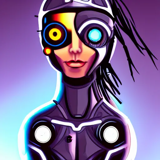 Image similar to cyborg girl by md. h 3, arstation