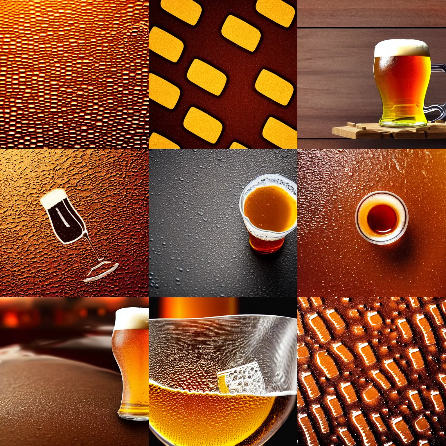 Prompt: surface with beer-texture, ship floating on beer