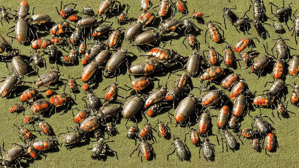 Image similar to an army of giant bugs