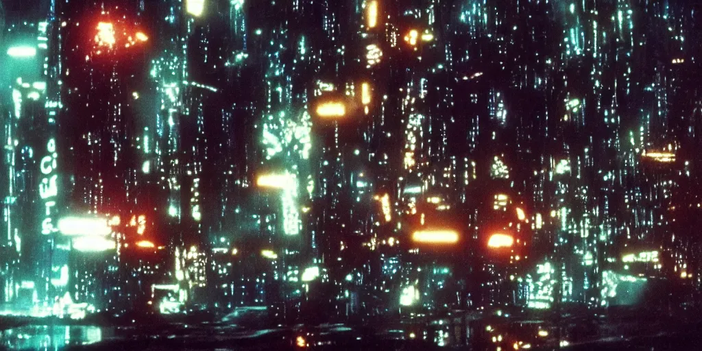 Image similar to i watched c - beams glitter in the dark near the tannhauser gate, blade runner, ridley scott, cyberpunk