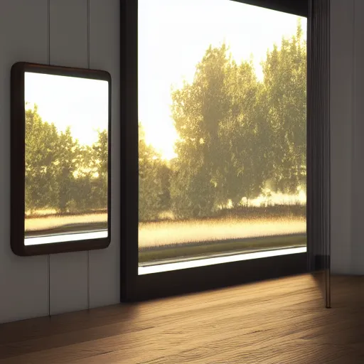 Prompt: a mirror reflection, octane render, natural light, Ray tracing reflection