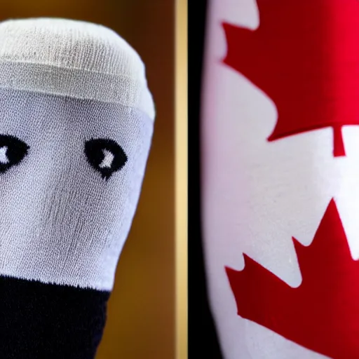 Image similar to justin trudeau as a fancy sock puppet