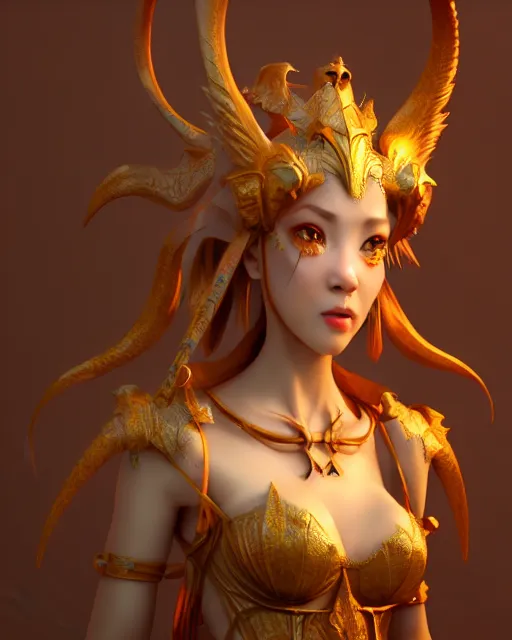 Image similar to fantasy art by leonhuang, 3 d render artstationhd