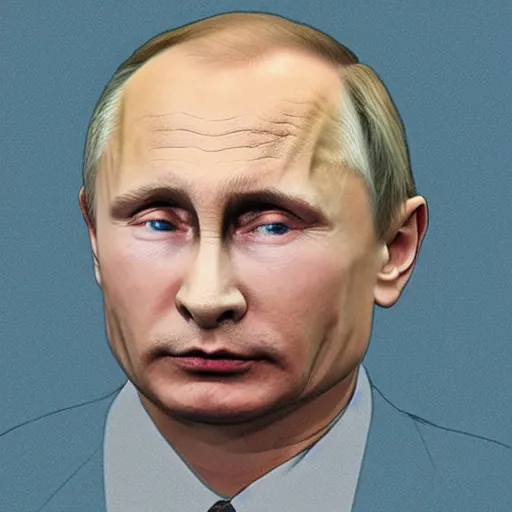 Image similar to vladimir putin as a loser crying fat ugly baby hyperrealism