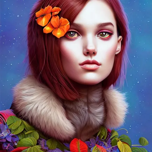 Image similar to Forestpunk cat portrait Pixar style, by Tristan Eaton Stanley Artgerm and Tom Bagshaw