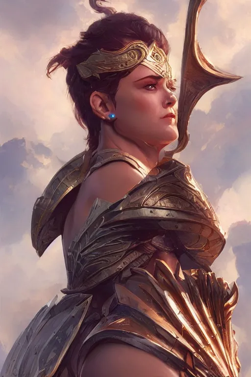 Image similar to amazon valkyrie athena, d & d, fantasy, portrait, highly detailed, headshot, digital painting, trending on artstation, concept art, sharp focus, illustration, art by artgerm and greg rutkowski and magali villeneuve